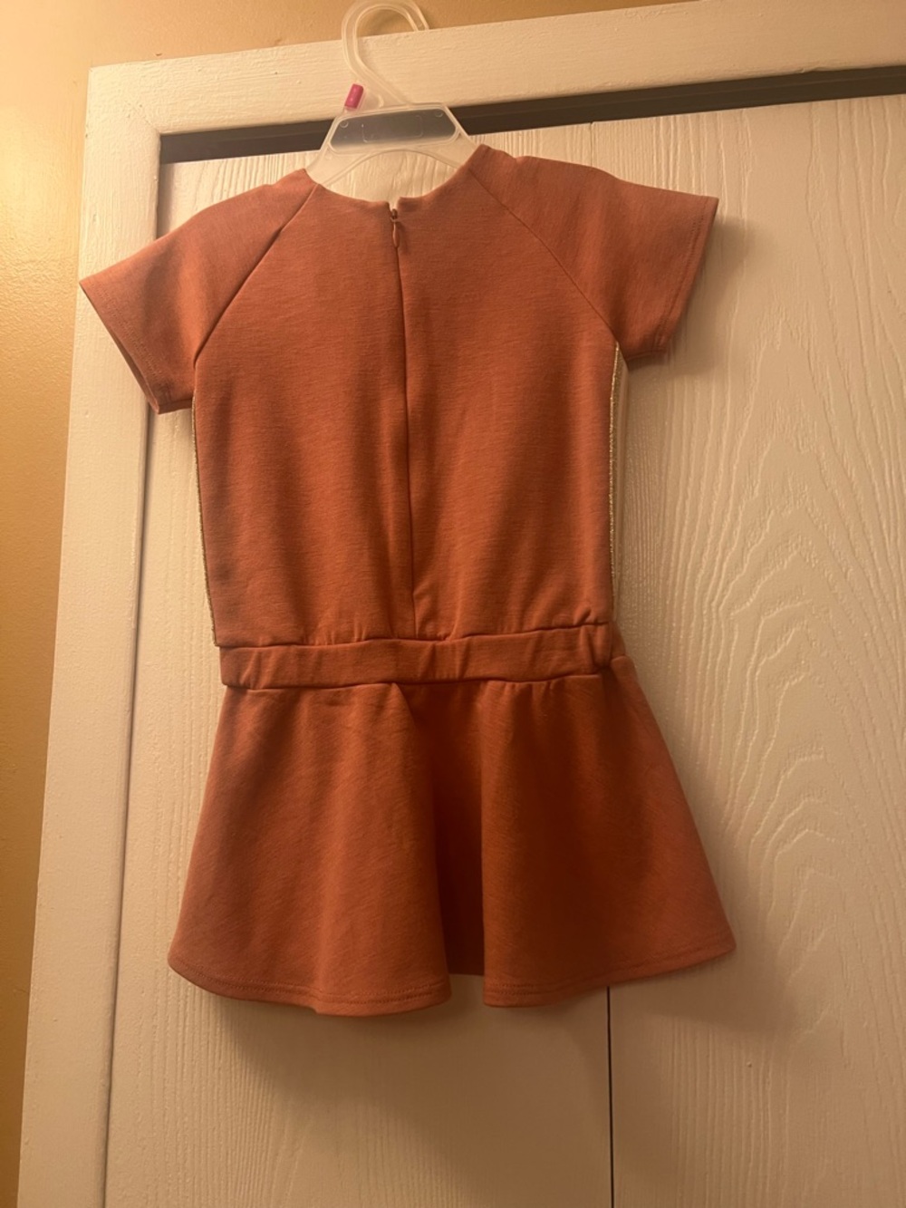 Chloe Kids Short Sleeve Dress in Rust Orange